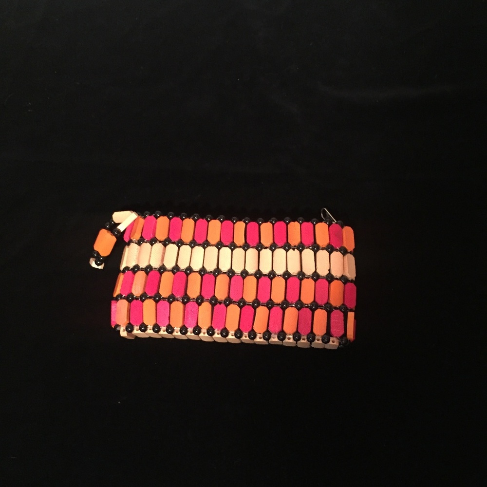 Small Wooden Bead Clutch